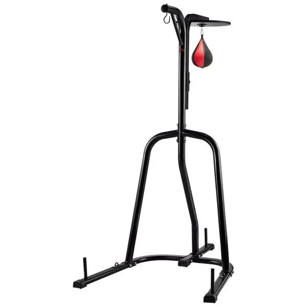 Boxing bag holder 2 in 1, durable steel, adjustable height, contains 140 pounds, for fitness at home gym