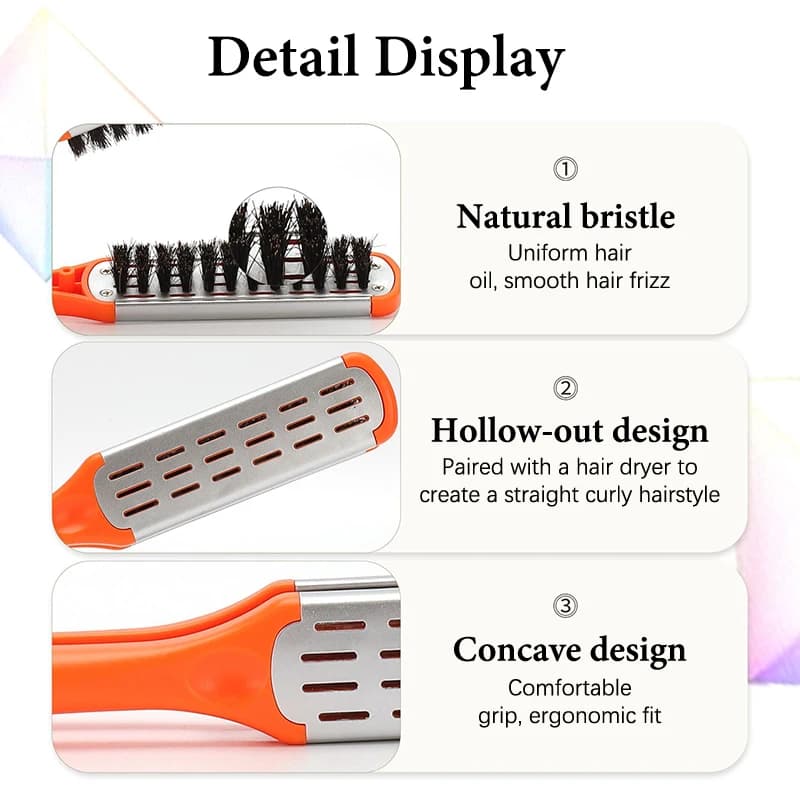 Professional Hair Plate for Hair Hairdresser Brush for Hair Smooth Belt Hair Double Brushes V-shaped comb clamp Does not hurt Styling Tools DIY