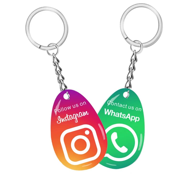 Smart card con portachiavi RFID con tag NFC NTAG215 da 13,56 MHz, grande capacità di memoria per Instagram, WhatsApp, Google