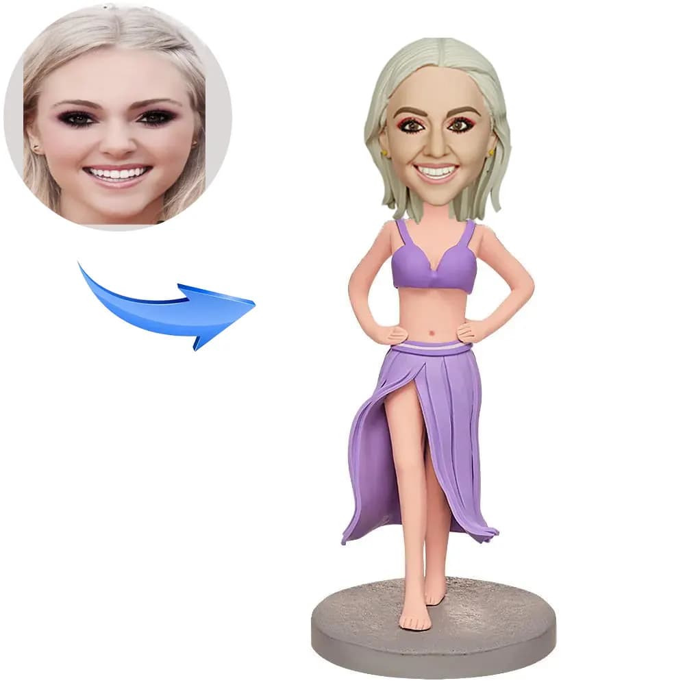 Figurine Bobbleheads personalizzate bambola personalizzata, ragazza di danza del ventre Bobblehead personalizzato, regali di scultura unici per la moglie