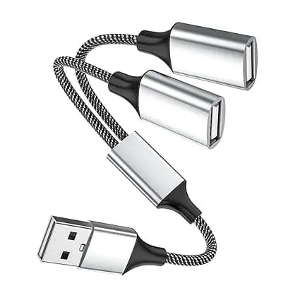 Docking station in alluminio per espansore multiporta USB 3.0 due in uno da 10 pezzi per cavo di prolunga per mouse disco U per computer cellulare US