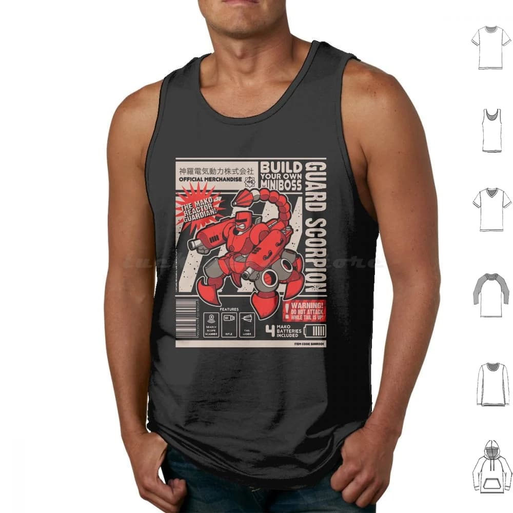 Costruisci la tua guardia Scorpion Canotte Stampa Cotone Ff7 Final Fantasy 7 Guard Scorpion Pop Culture Videogiochi Giochi Gamer