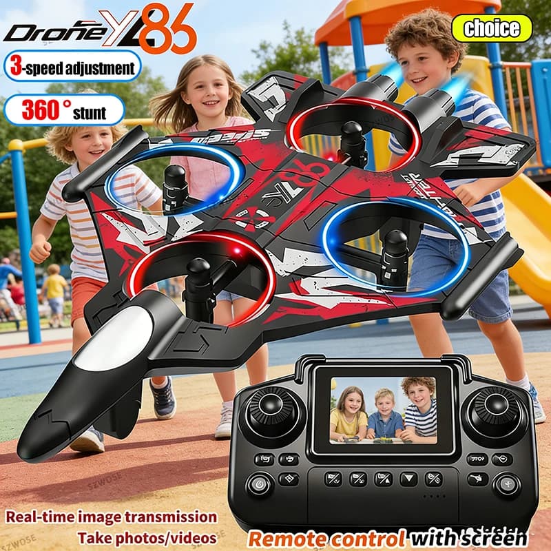YL86 Hunting air RC 2.4G Acrobatic wings with remote control 360 ° Air foam EPP steering wheel with rolling flight with LED toys for children's gift