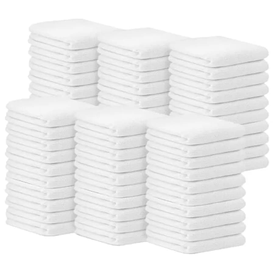 Confezione di 60 Asciugamani da Bar, Dimensioni 14x17 Pollici, 100% Cotone, Assorbenti e Riutilizzabili, Panni Multiuso per Pulizia, Asciugamani in Spugna