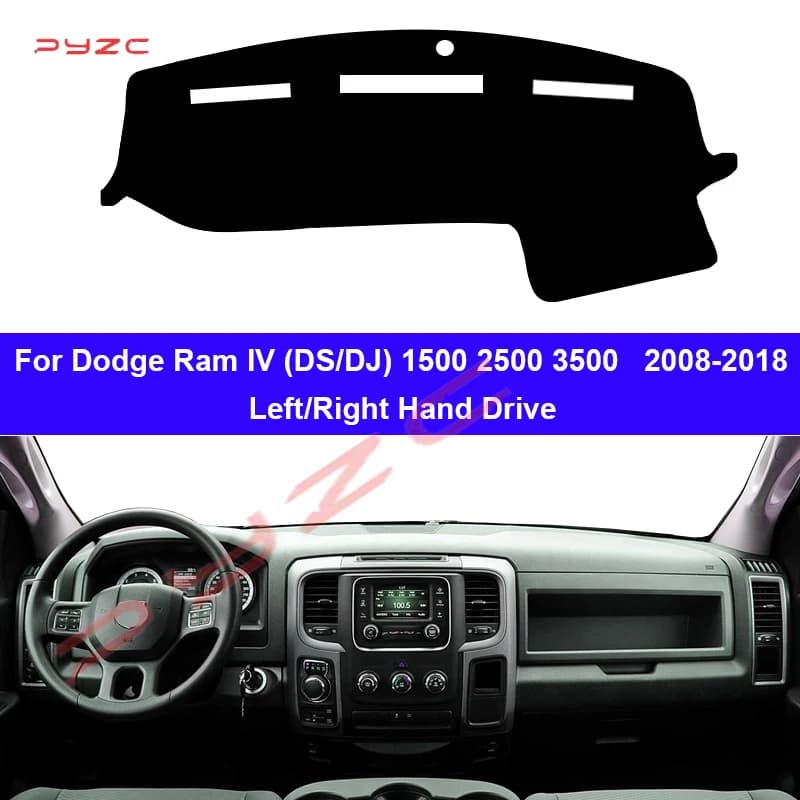 For Dodge Ram IV (DS/DJ) 1500 2500 3500 2008-2018 Car Dashboard Avoid the light Pad Tool Platform Desk Cover Zerbino Mats