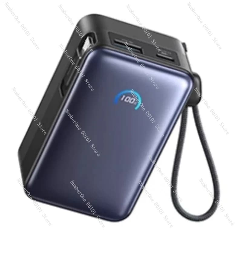 Power bank con cavo integrato da 45 W, alimentatore mobile da 10000 mAh a1638