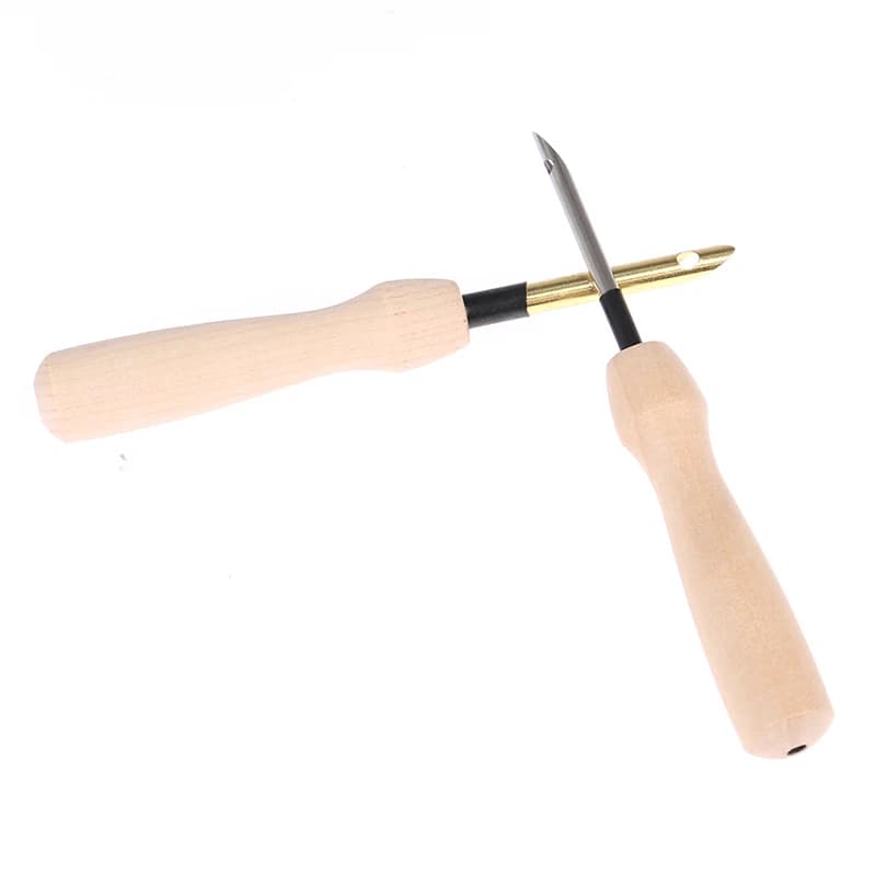 1 Pezzo Ago da Ricamo a Punzone con Manico in Legno per Cucito, Tessitura, Feltratura e Lavori Artigianali, Accessori Fai da Te