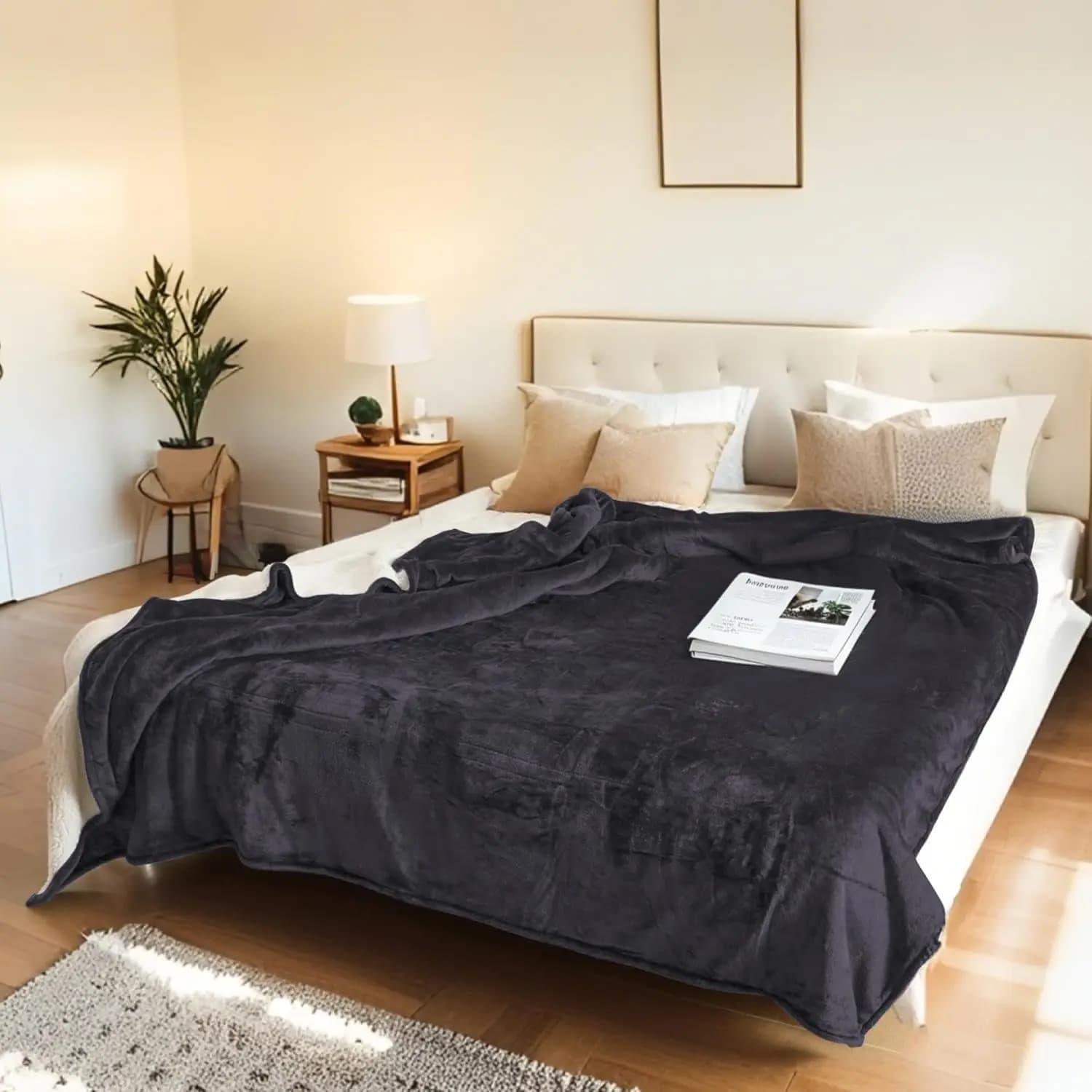 Coperta Elettrica Riscaldata 50x60 Pollici, Doppio Lato in Microplush e Sherpa, 6 Impostazioni di Calore, Spegnimento Automatico, Lavabile in Lavatrice