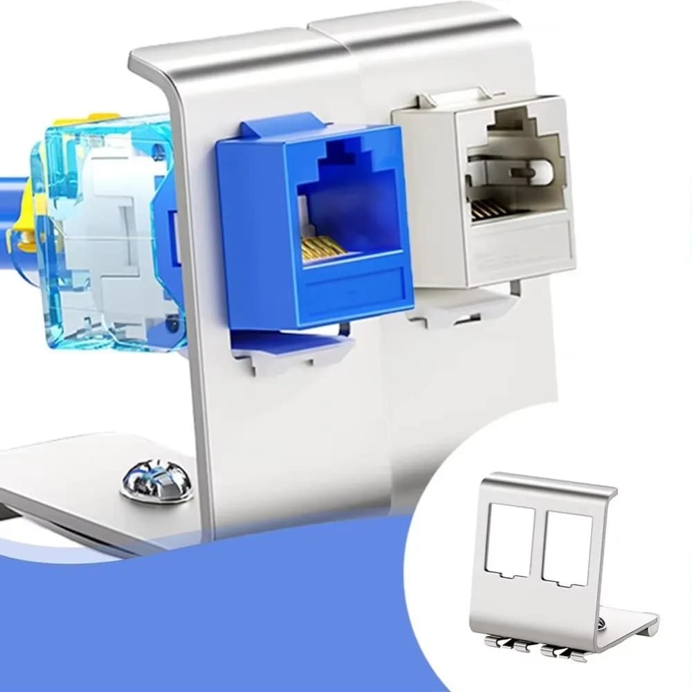 New Universal Module Bracket Angled Sliding Design Network Module Holder Cable Management Card Slot Sliding Rail Mount