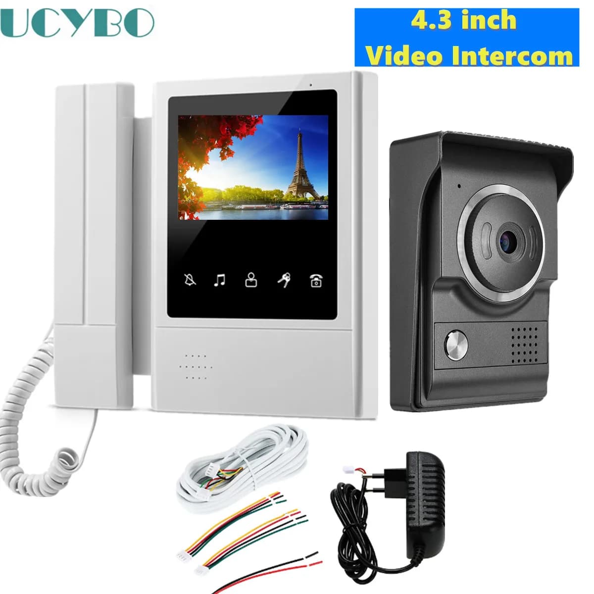 Videocitofono sistema videocitofono videocitofono per campanello dell'appartamento di casa con kit monitor con chiave touch IR impermeabile per fotocamera