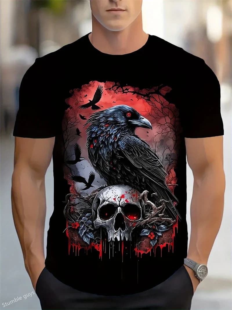 Men's Oversized Daily Wear T-Shirt Summer Anime Loose Short Sleeve Lightweight Comfortable Fashion Sports Jersey Tops