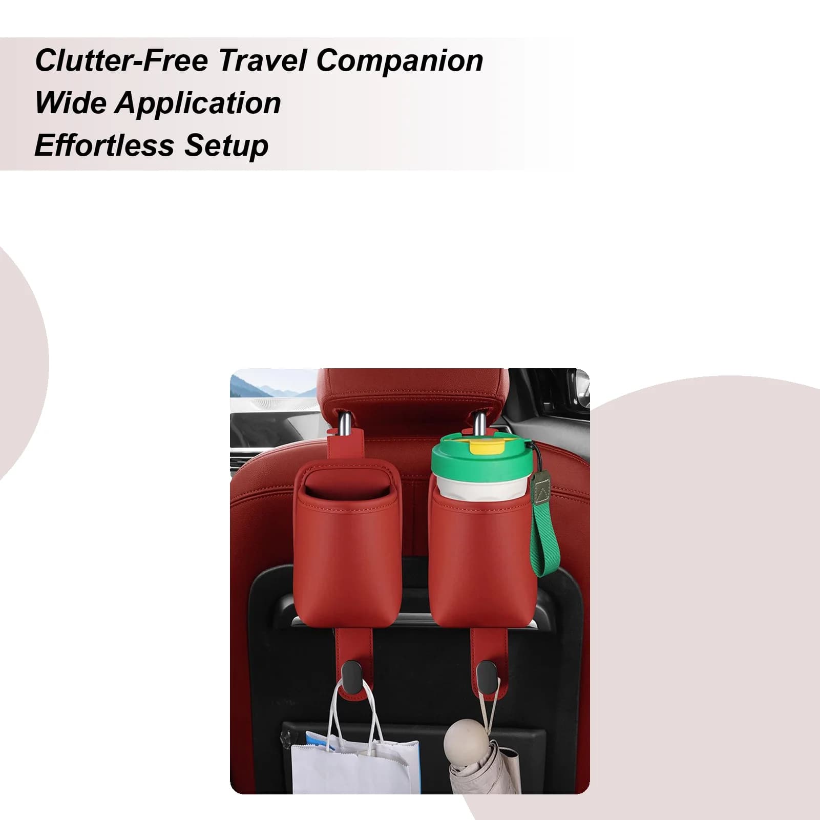 Car Seat Head Bracket Hooks for Anti-slip Headrest for Car Bottle Holders for Truck Vehicle Inner Organization