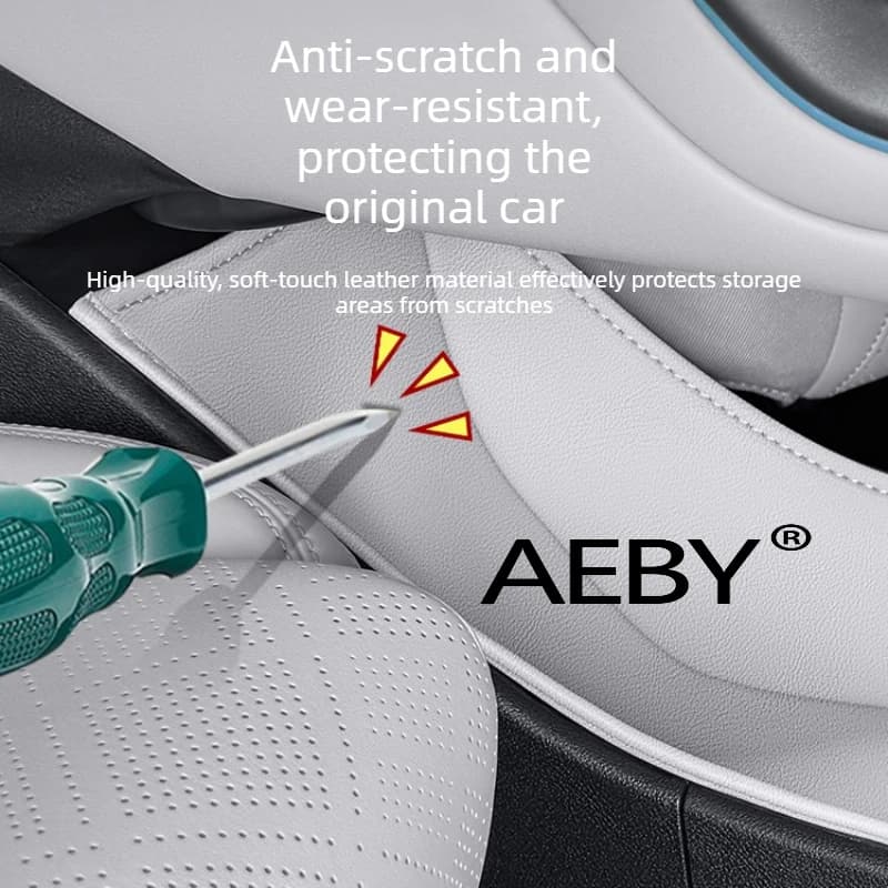 AEBY For BYD Atto 2 2024 Organizer for lower central console in leather, anti-slip and easy access, premium leather interior organizer