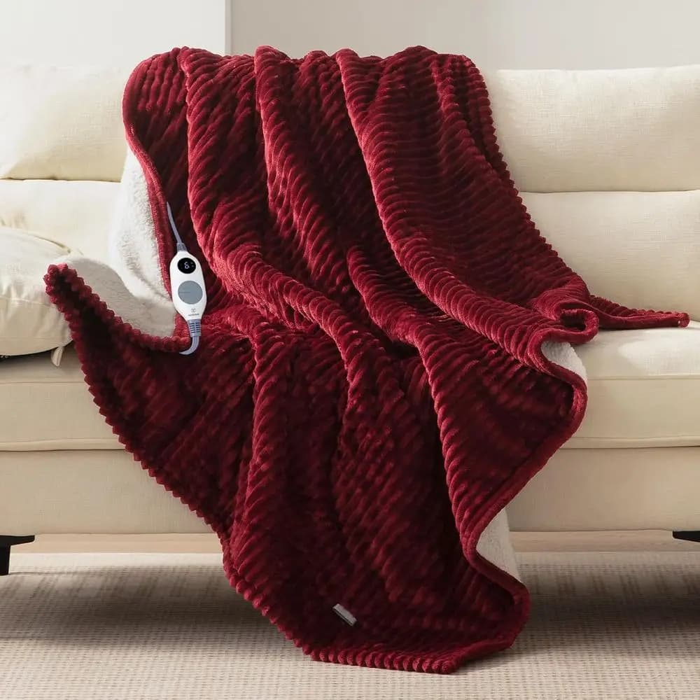 Coperta riscaldata, coperta elettrica Sherpa in rete Sot con 6 livelli di riscaldamento e 2-10 ore di spegnimento automatico O, riscaldamento ast e certificato ETL