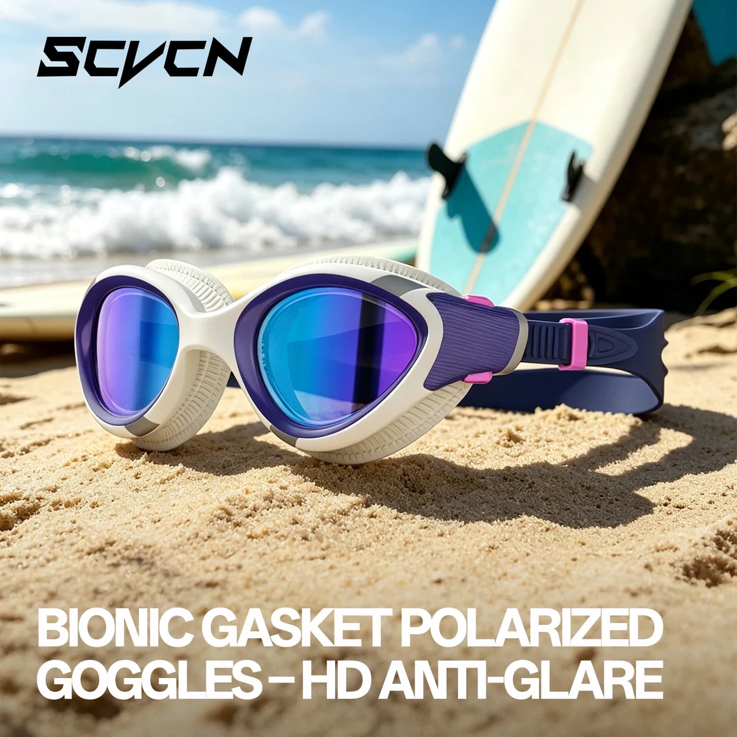 SCVCN New Summer Diving Beach Swimming Goggles Anti-Fog Low-Drag Swim Glasses Men Women Youth Pool Competition Use Accessories
