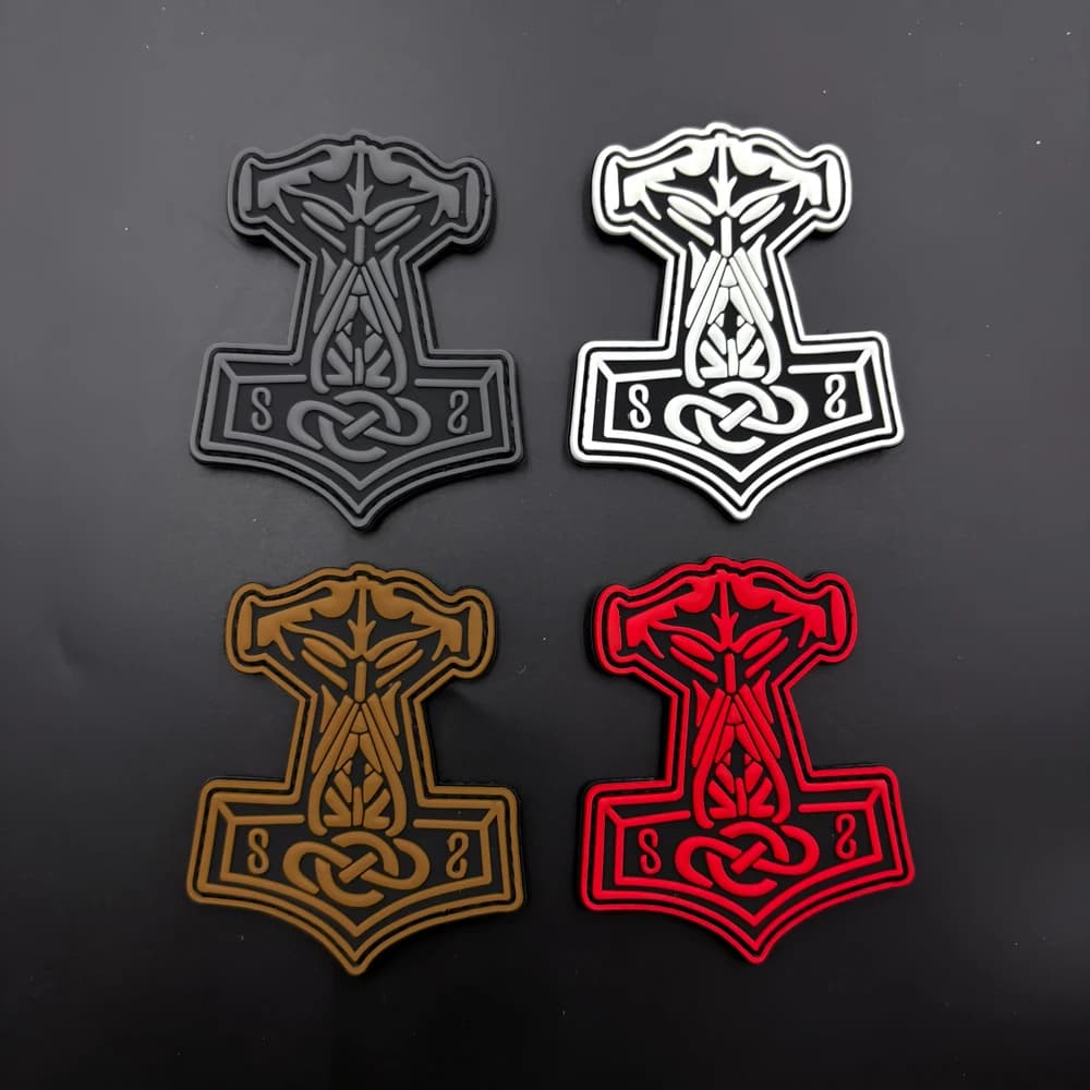 Patch in PVC con effetto luminescente, in gomma morbida, con chiusura a strappo, distintivo tattico - Multicolore, perfetto per bracciali, zaini e patch ricamate per abbigliamento