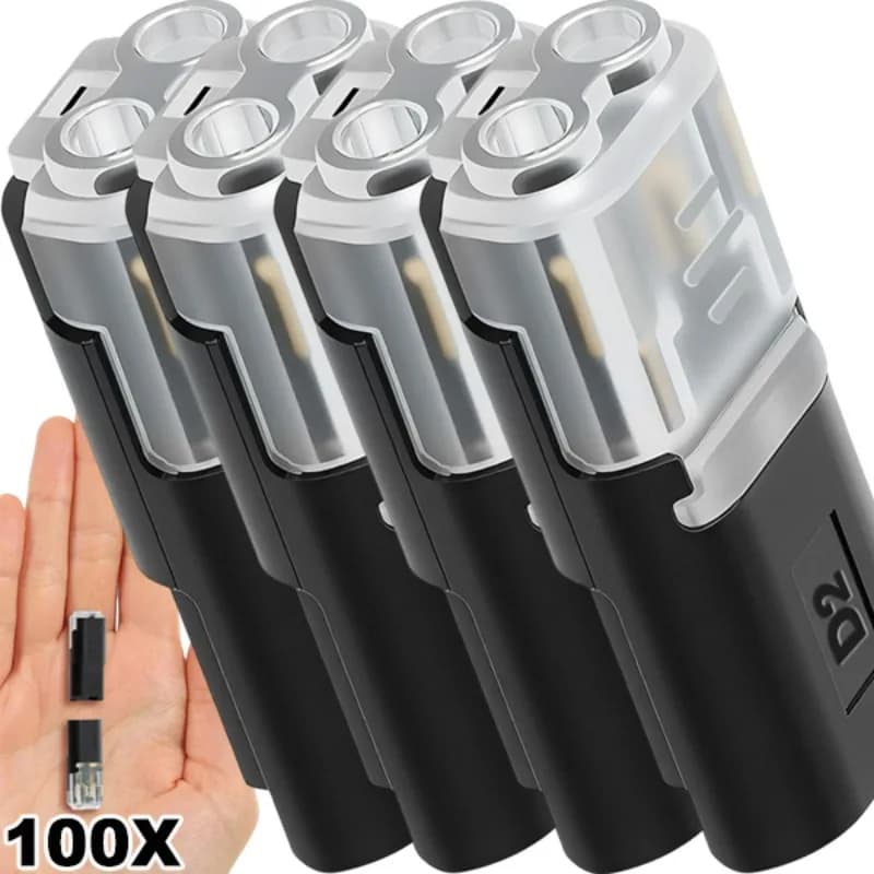 2 Pin LED Wire Connectors Universal Compact Wire Terminals No Wire-Stripping Quick Splice Pluggable Low Voltage Wire Connector