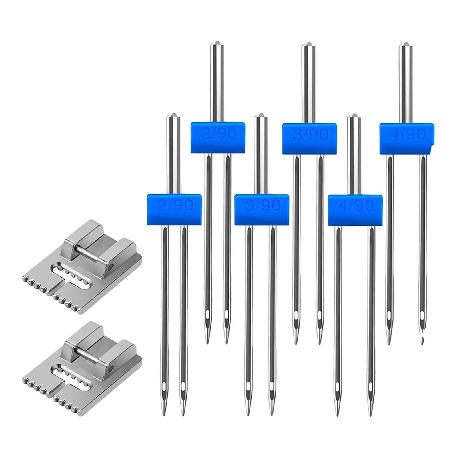Macchina da Cucire Multifunzionale per Uso Domestico con 6 Aghi Gemelli e 2x 9 Scanalature