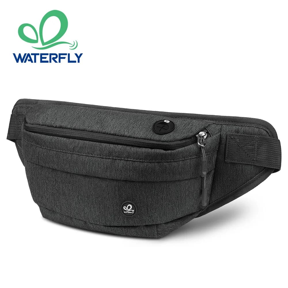 WATERFLY Waist Bags for Men Women Water Resistant Large Waist Belt Bags for Running Walk