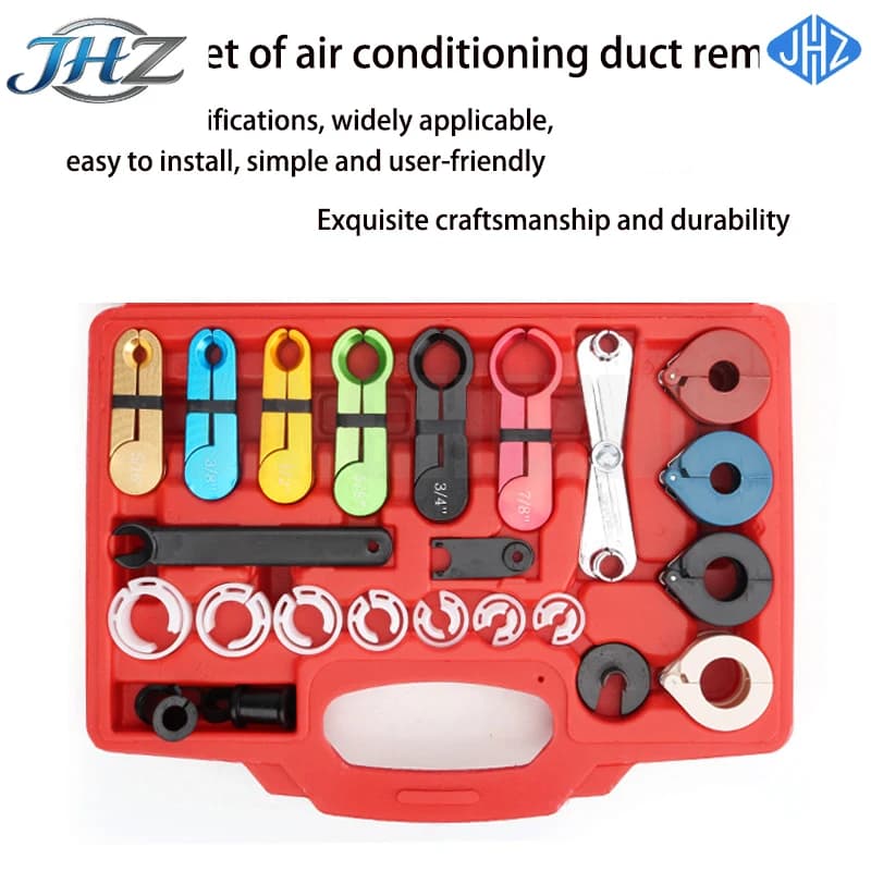 JHZ for 22pc Master Quick Disconnect Tool Set Line Disconnect Tool Kit For A/C Fuel Transmission Systems Air Fuel Line Removal T