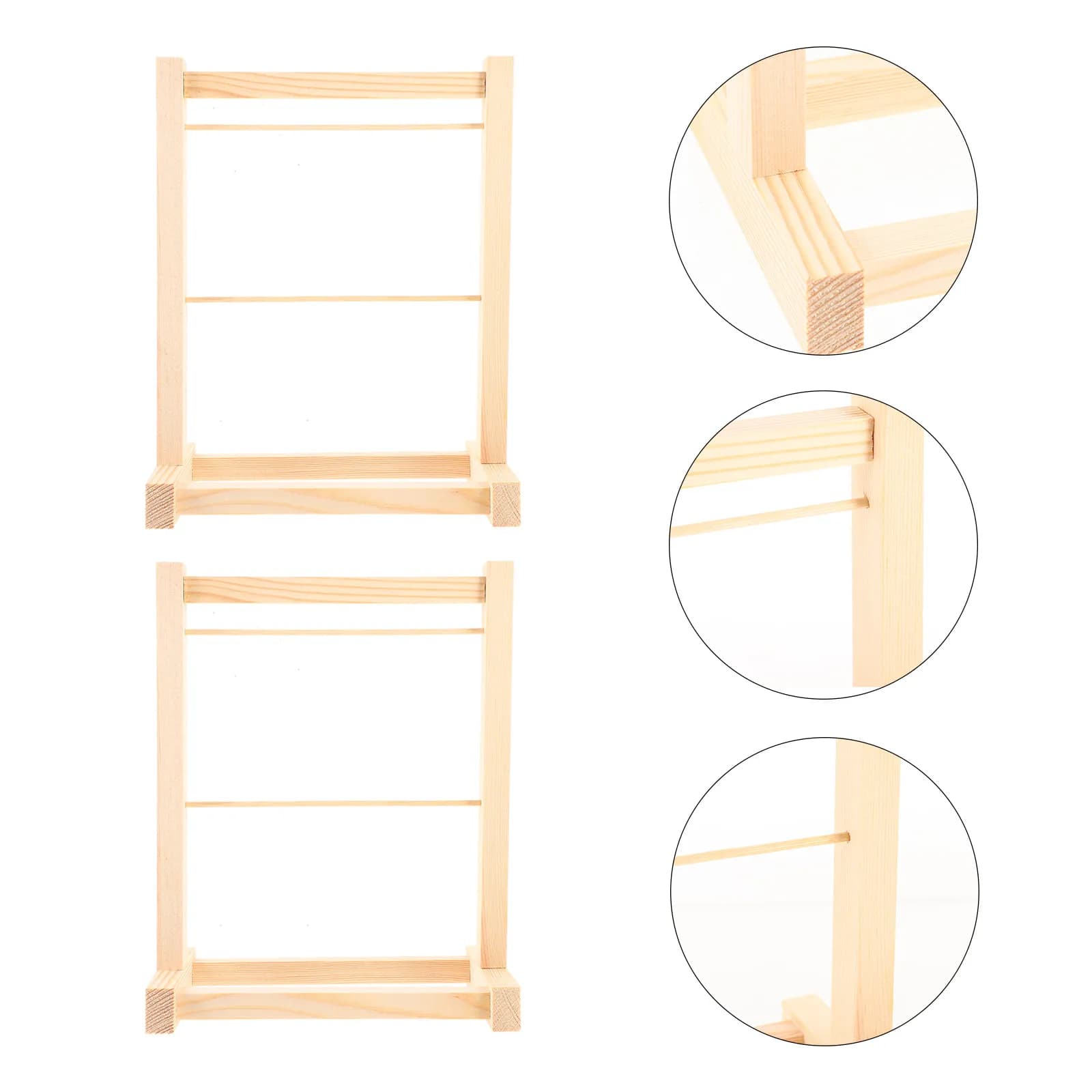 Small Wooden Clothes Hanger Rack Mini Storage Shelf Miniature Clothing Holder Small Organizer Rack Clothes Storage