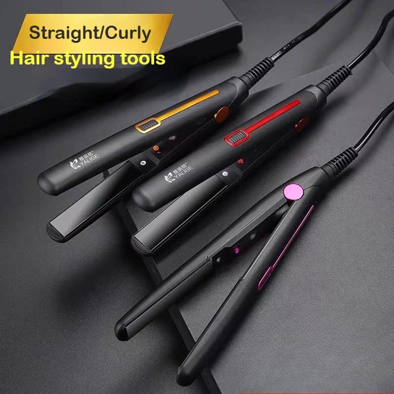 Piastra per capelli professionale Cura degli ioni negativi Strumenti per lo styling dei capelli Riscaldamento rapido Ferro per capelli Bigodino 2 in 1 Apparecchio per parrucchieri