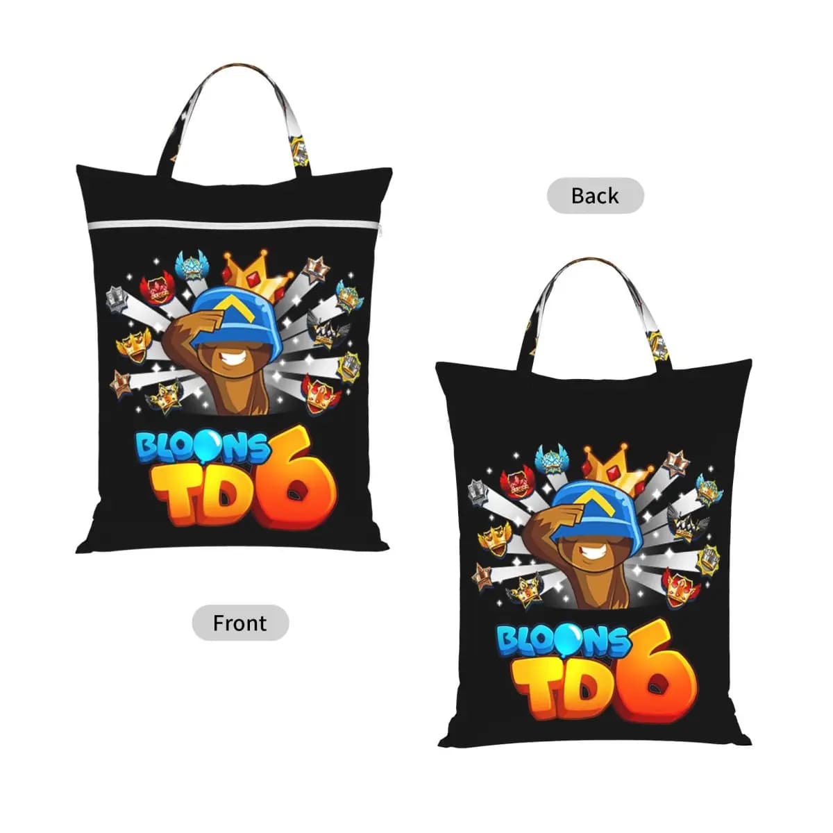 Bloons Td 6 For Kids Travel Laundry Bag Waterproof Reusable Dirty Clothes Pouch Gym Yoga Camping Washing Basket