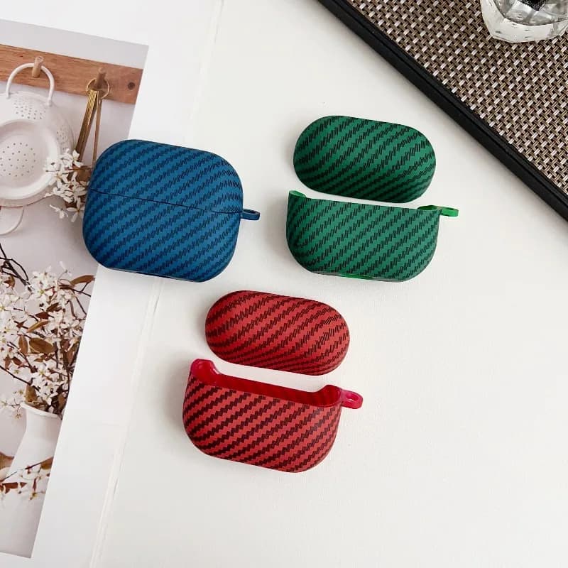 Custodia di Lusso Opaca in Fibra di Carbonio per Auricolari Galaxy Buds 3 / 3 Pro, Cover Anti-Graffio per Auricolari Wireless Bluetooth Buds 4 Pro