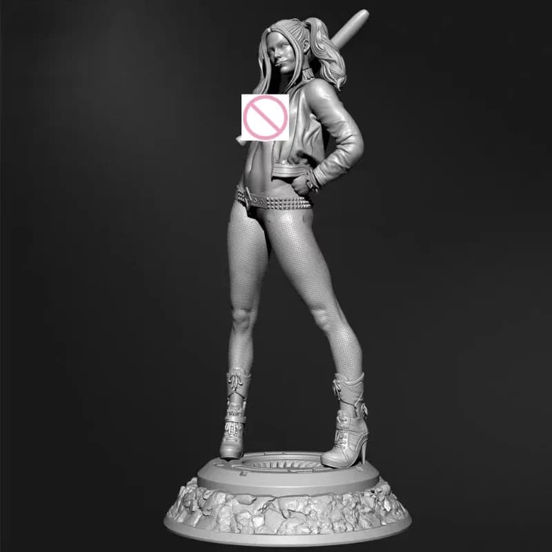 1/24 Scale Pretty Baseball Girl (2 teste) Resin Figure Model Kit Fantasy Hobby Miniature stampa 3D non assemblata e non verniciata