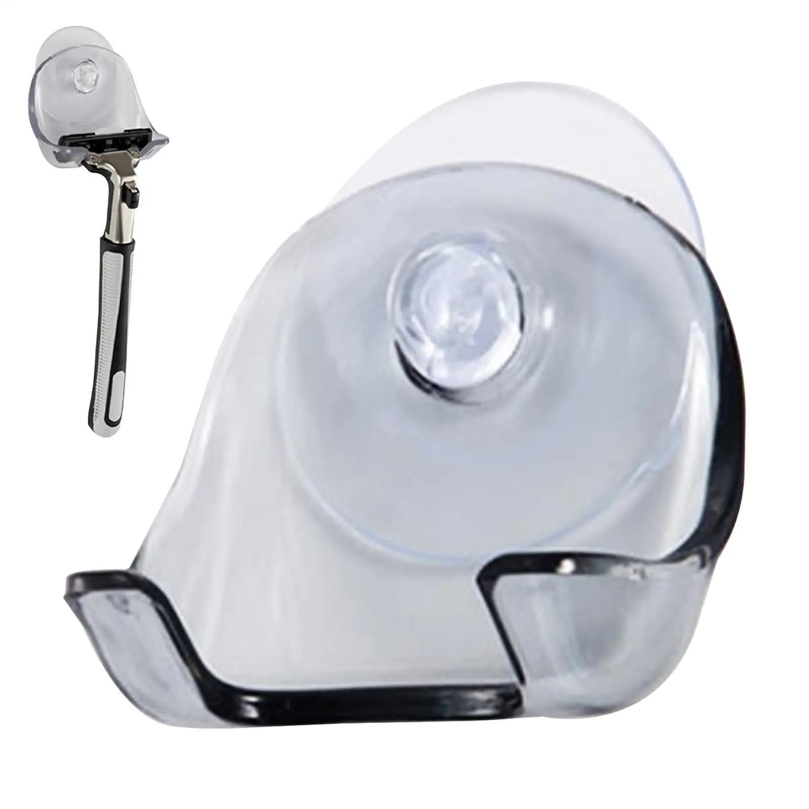 1PC Ventosa Porta Rasoio Ventosa Rasoio Rack di Stoccaggio Doccia Porta Rasoio Porta Rasoio Rimovibile e Riutilizzabile Gancio di Aspirazione