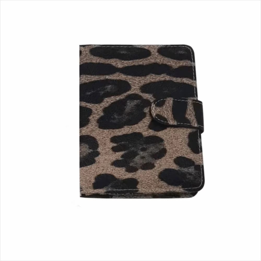 PU Passport Holder Waterproof Brown Leopard Passport Cover Case Multiple Card Slots Ticket Protective Bags Travel Accessories