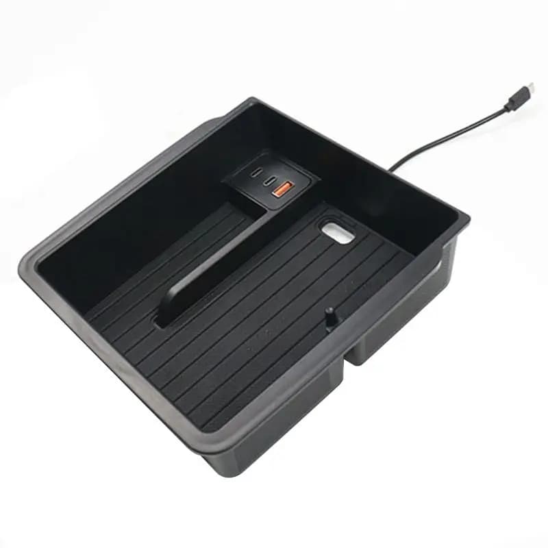 A13F-Scatola portaoggetti per bracciolo centrale per auto con docking station per Tesla Model 3 2024 Highland