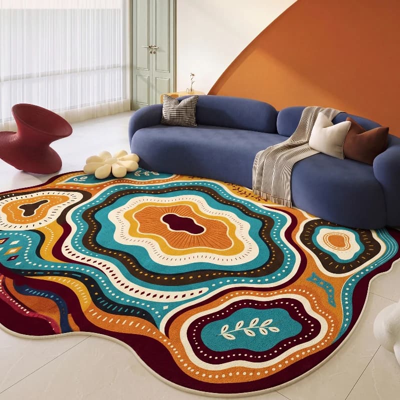 Dopamine Color Bedroom Decor Soft Carpet Large Area Carpets for Living Room Washable Lounge Floor Mat Anti-slip Cloakroom Rug