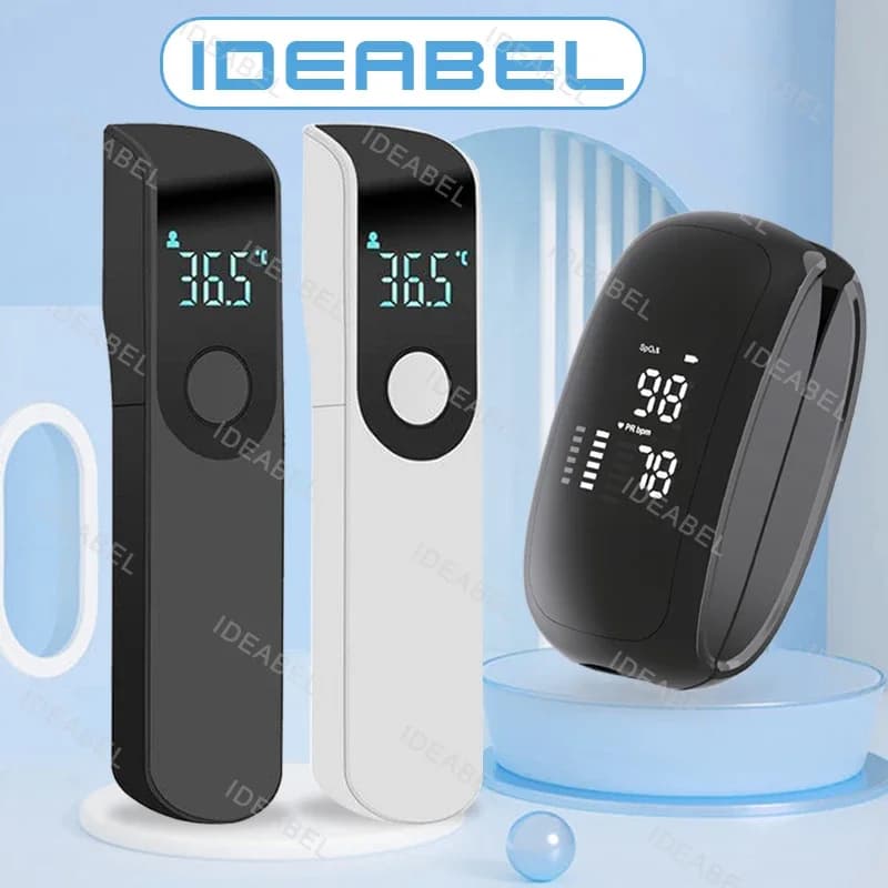 Non-contact Laser Body Temperature Ear Thermometer Rechargeable Oximeter Infrared Fever Thermometer Digital LCD Infant Adult