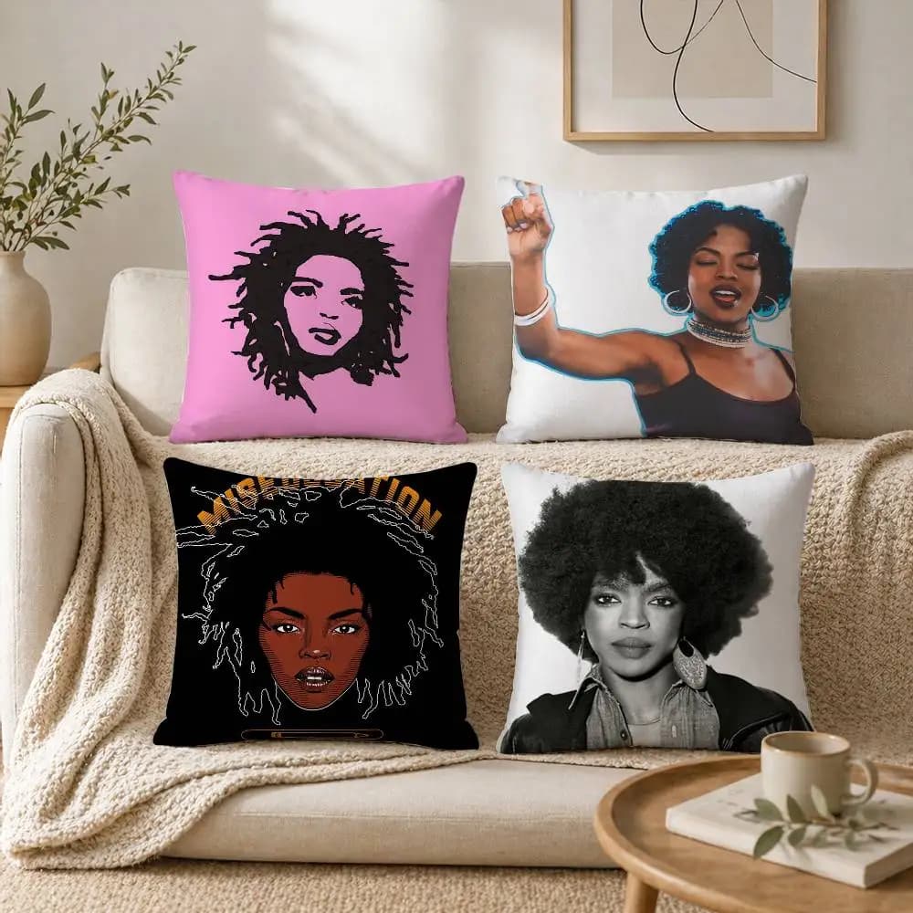 Federa per cuscino Singer L-Lauryn Hill per divano, soggiorno, ufficio domestico, decorazione, copertura protettiva