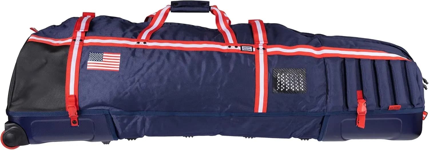 Golf Travel Bag Featuring a 2-Wheel Rolling System and a Compact Storage Case
