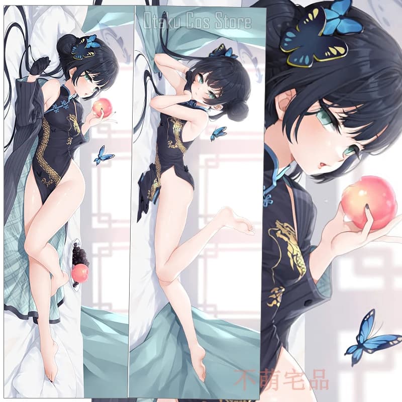 Blue Archive Cheongsam Cosplay Dakimakura Hing Otaku Anime Body Pillow Case Japanese Cushion Cover BMZP