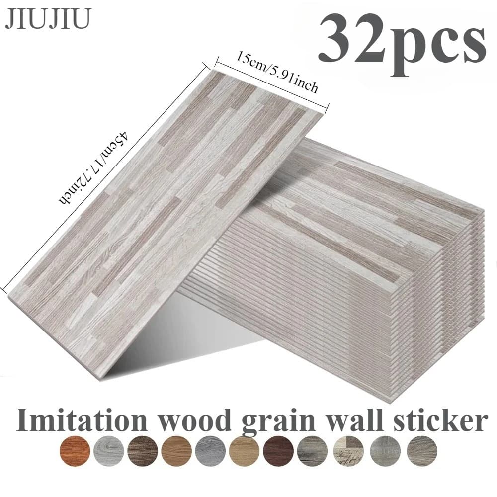 Adesivi murali autoadesivi 3D con venature del legno per soggiorno e camera da letto Decorazione Pavimenti Decorazione domestica Pavimenti Carta da parati