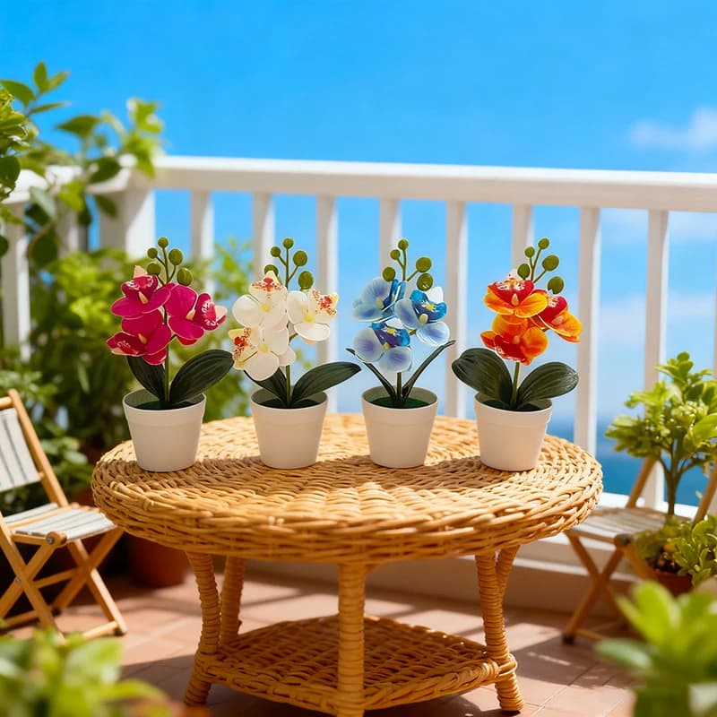Mini3 artificial butterfly orchid, orchid, international potted plant, wedding photography prop film, feeling fake flower bonsai