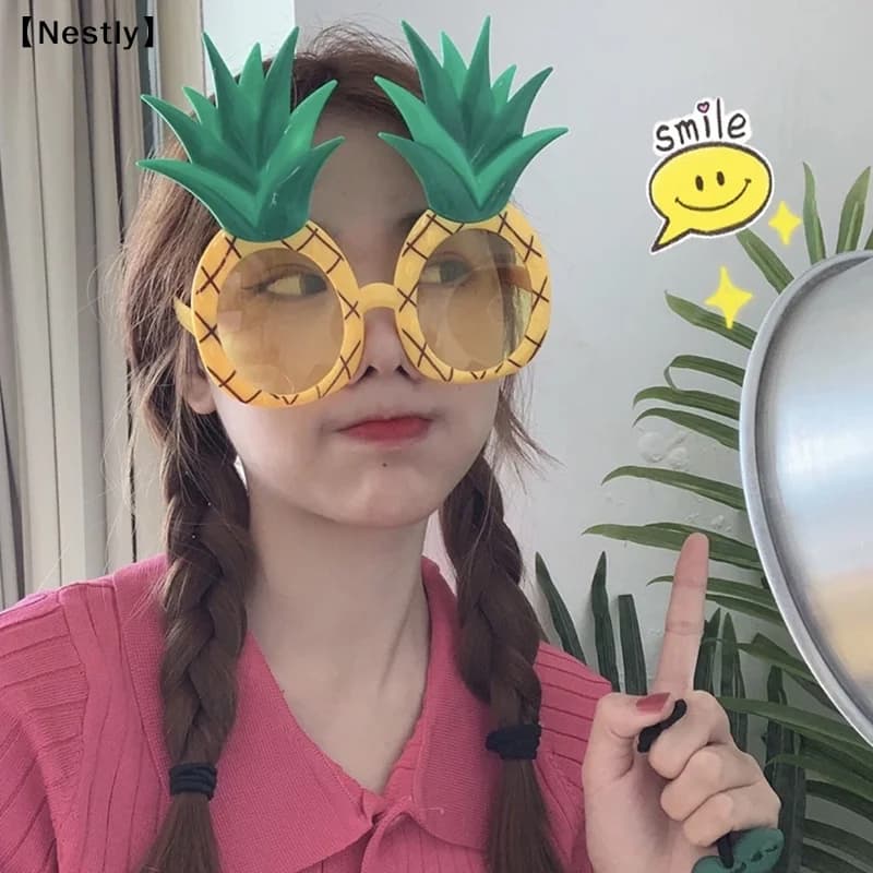 Occhiali Divertenti a Forma di Ananas, Accessori per Costumi, Decorazioni per Eventi e Carnevale〔Nest〕