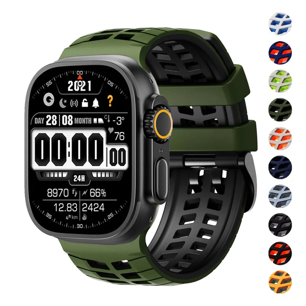 Sport Bands for Apple Watch Strap 49mm 46mm 45mm 44mm 42m Breathable Silicone Bracelet Correa Ultra 2/3 Band Series 11/10/9/8/SE