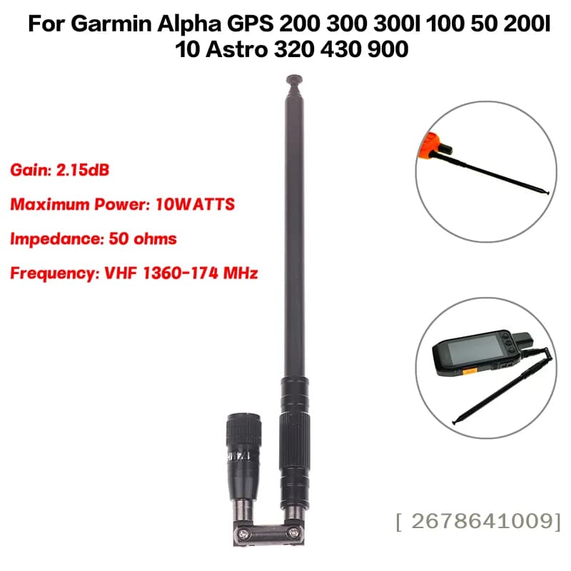 ⚑Antenna For Garmin Alpha GPS 200 300 300I 100 50 200I 10 Astro 900 320 430 Foldable Walkie-Talkie Antenna