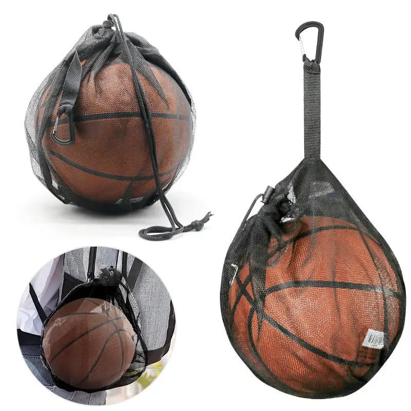 Borsa a rete portatile con coulisse per pallacanestro e calcio ​ Copertura per Pallone da Pallavolo, Accessori per Sport all'Aperto