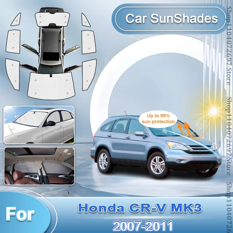 Coperture complete Parasole Per Honda CR V 2007 -2011 CR-V CRV 2008 2009 2010 Protezione Retrattile Protezione Solare Auto Ombra Strumento Auto