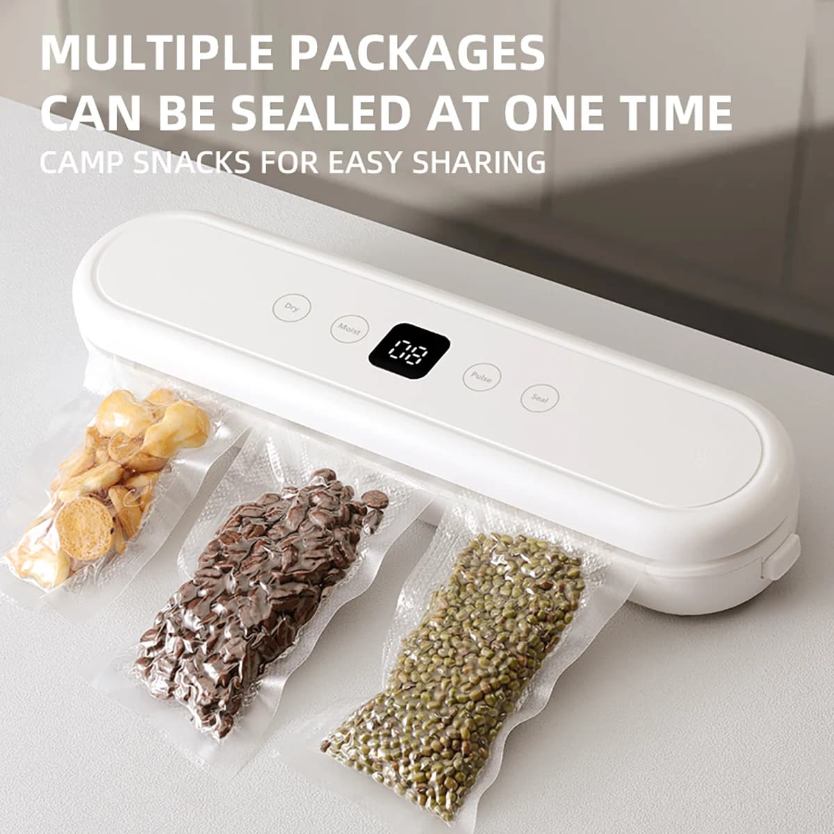 1PC sigillatrice sottovuoto, sigillatrice completamente automatica per uso domestico, confezionatrice per alimenti, macchina per la conservazione degli snack