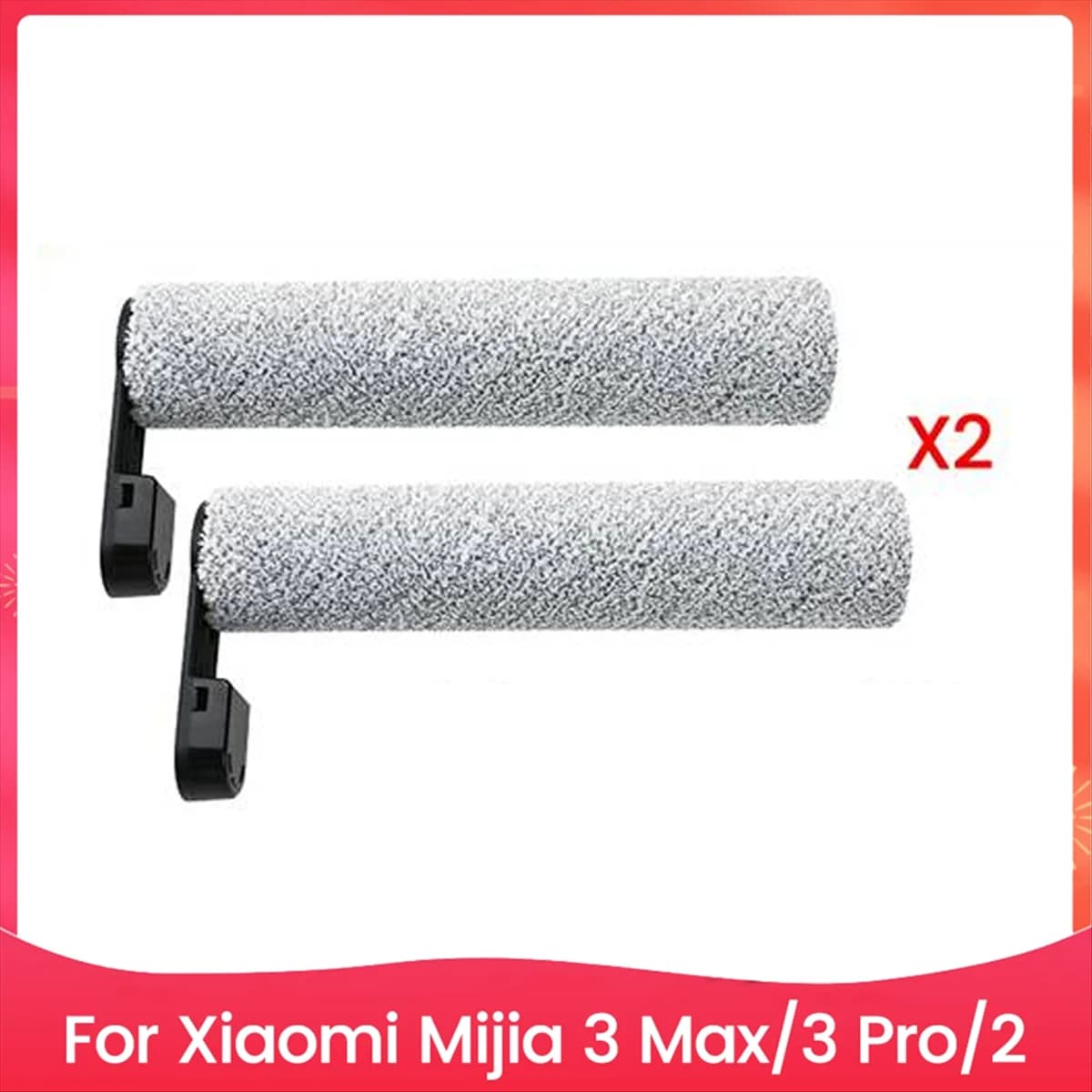NUOVO 2PCS Spazzola a rullo per aspirapolvere umido e secco per Xiaomi Mijia 3 Max/3 Pro/2 Accessori per aspirapolvere Parte Spazzola per pulizia pavimenti