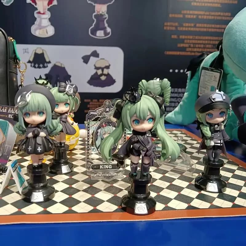 Genuine Hatsune Miku Chess Series Blind Box Black Chess White Chess Figure Desktop Ornament Collectible Model Gift