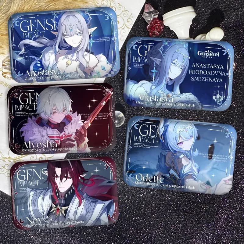 Genshin Impact Alyosha Regrator Anastasya Feodorovna Snezhnaya Cosplay figure tinplate badge brooch ornament Accessories Gift