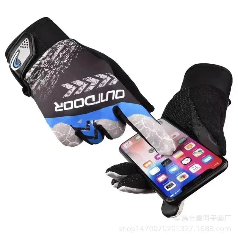 Guanti da Ciclismo e Moto per Uomo e Donna, Traspiranti, Antiscivolo, Touch Screen, Guanti Alpini per MTB e Fitness, Dita Intere