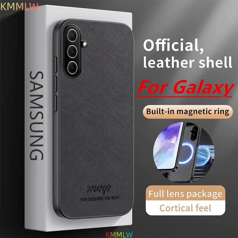 Custodia Magnetica di Lusso in Pelle Morbida per Samsung A56 A55 A36 A35 A26 A25 A17 A16 A15 A07 A06 M07 - Cover Protettiva per Telefono